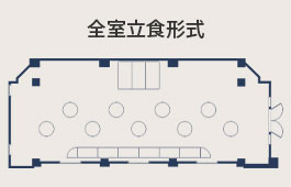 全室立食形式